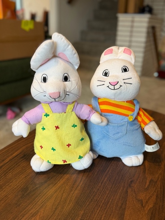 Vintage Other - Max & Ruby Plush Bunny Set Stuffed Animals Kids Toy Pair Soft Doll Bundle